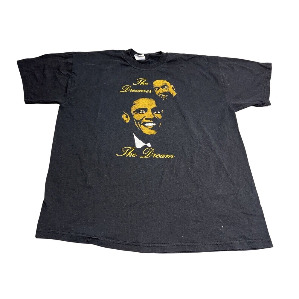 MLK Barack Obama T-Shirt The Dreamer The Dream Civil Rights‎ XL